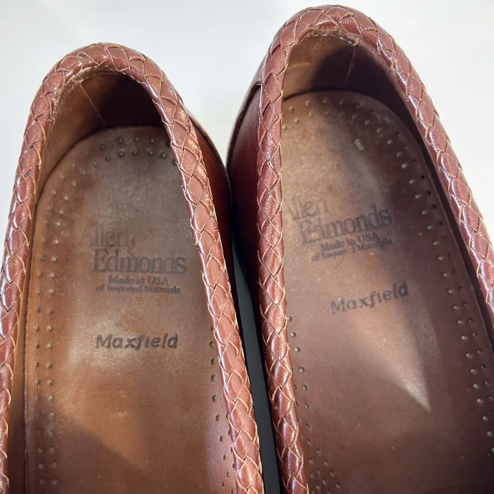 Allen Edmond’s Men’s Maxfield Brown Leather Tassel Loafers Size 9
